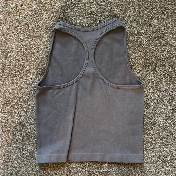 Free People Gray High Neck Sleeveless Crop Top - Picture 3 of 3